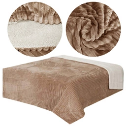 Double-sided Capri Bedspread Brown / Cream 200x220