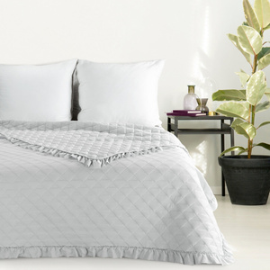 Quilted Bedspread 170 x 210 Frill Vanesa Silver