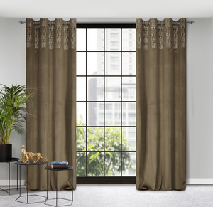 Curtain 140 x 250 Decorative Liza Beige+Gold