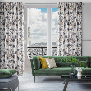 Curtain 140 x 270 Decorative Nika Tape White + Steel