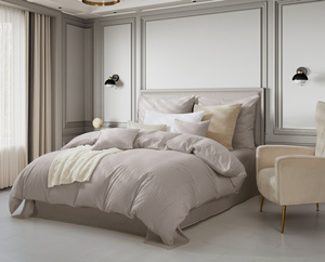 Bedding 140 x 200 2pc Cotton Adamash Taupe