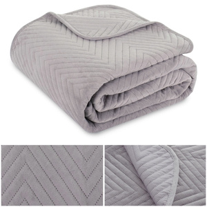 Bedspread 200 x 220 Herringbone Velvet Caden 02