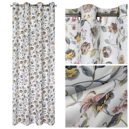 Curtain 140 x 250 Decorative Kristal Bia+Silver