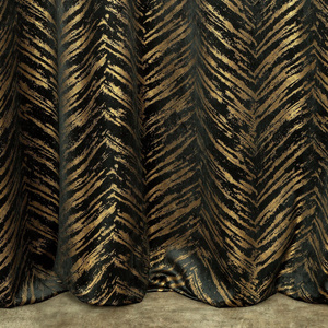Curtain 140 x 250 Decorative Velvet Sara Black+Gold
