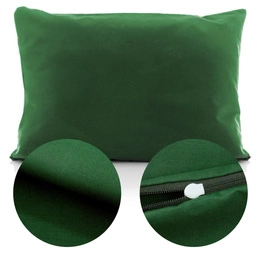 Cotton pillowcase 50 x 70 Solid Ola Bottle Green