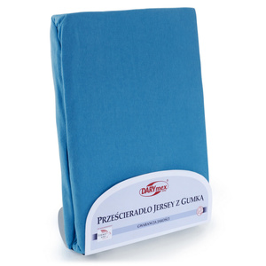 Jersey sheet with elastic 017_D Cornflower 120x200