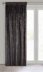 Curtain 135 x 270 Decorative Velvet Tulia Black