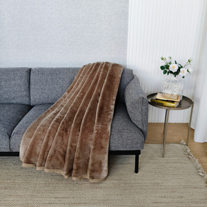 Blanket 160 x 200 Acrylic Solid Warm Yasemin 04