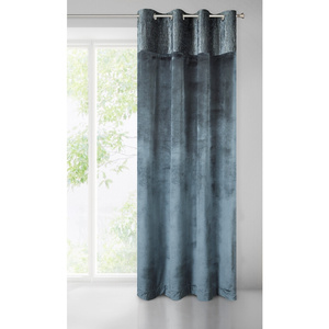 Curtain 140 x 250 Decorative Velvet Evelyne Steel