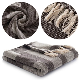 150 x 200 Cotton Boho Aredo 11 Brown Blanket