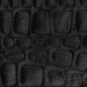 220 x 240 Decorative Velvet Bedspread SALVIA7 BLACK