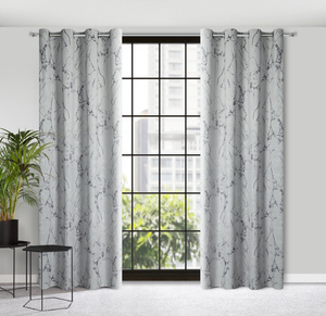 Velvet Curtain Wera 140 x 250 Light Grey