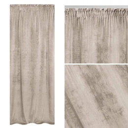 Curtain 140 x 270 Decorative Velvet Soft C.Beige