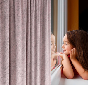 Curtain 140 x 270 Decorative Velvet Rivia Pink