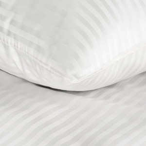 Bedding 140 x 200 2pcs Satin Cotton Vera White