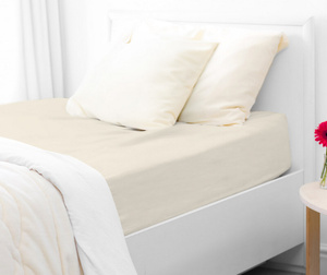 Jersey sheet with elastic 018_D Ecru 140x200