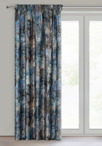 Curtain 140 x 270 Velvet Tape Ester Turquoise