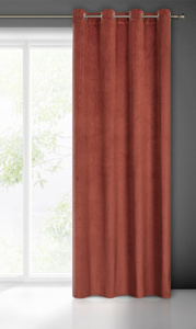 Velvet Lili Curtain 140 x 250 Mahogany Sash