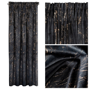 Curtain 140 x 300 Decorative Velvet Nadia Cza+Zł