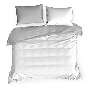 Bedding 160 x 200 3cz Satin Nova3 White + Silver