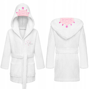 Children's Bathrobe with Hood L 130 Princess