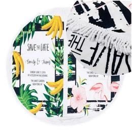 Towel Blanket 150 cm Round Beach Boho 03 