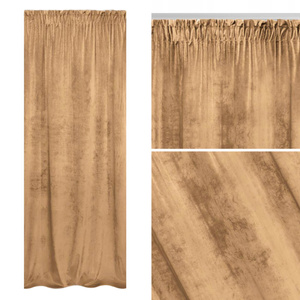 Curtain 140 x 270 Decorative Velvet Soft Mustard