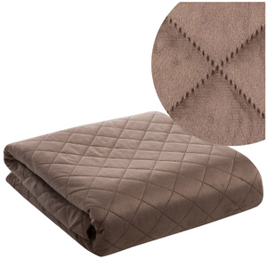 Bedspread 220 x 240 Quilted Velvet Luiz5 C.Beige