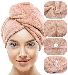 Turban 65 x 25 Microfiber Towel Aki Beige