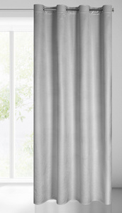 Velvet Darcy Curtain 140 x 250 Silver Spillover