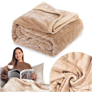 Blanket 160 x 200 Acrylic Solid Warm Yasemin 01