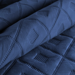 Quilt 170 x 210 Design Quilted Alara6 Navy Blue