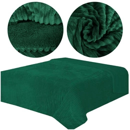 Double Sided Capri Bedspread Dark Green 160x200