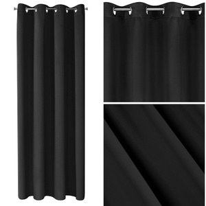 Blackout Logan Black 140 x 270 Decorative Curtain