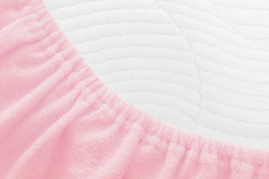 Terry sheet with elastic 006_D Pink 120x200