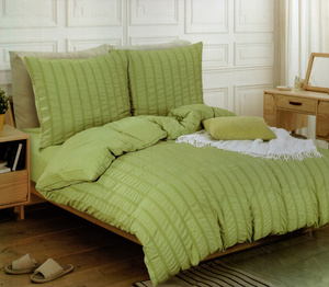 Bedding 200 x 220 3pc Single Stripe Bark Clea 03