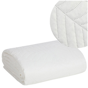 Bedspread 170 x 210 Quilted Decorative Boni6 White