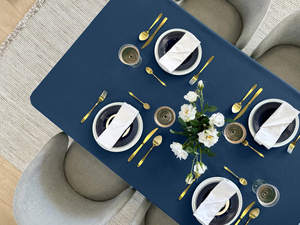 Tablecloth 120x260 Stain-resistant Surbo Navy Blue