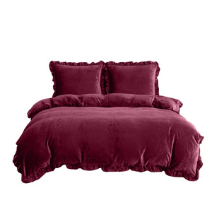 Bedding 160 x 200 3pc Microfiber Ruffle Erva 2816
