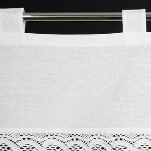 Decorative curtain Vince on suspenders 30 x 150 White