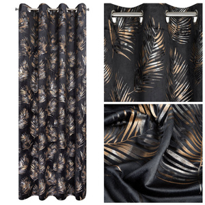 Curtain 140 x 250 Decorative Gloria Black+Grey