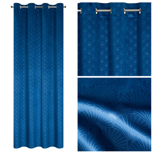 Velvet Juliet Curtain 140 x 250 Spillover Navy Blue