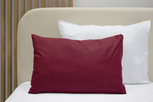 Cotton pillowcase 50 x 80 Uniform Ola Maroon Maroon