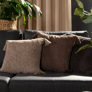 Elda 06 Steel Decorative Pompoms 45 x 45 pillowcase