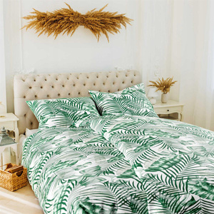Bedding 160 x 200 3pc Flannel Jungle Green