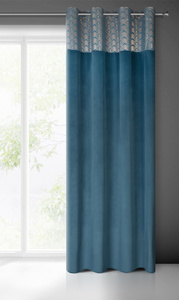 Curtain 140 x 250 Decorative Velvet Elen No+Grey