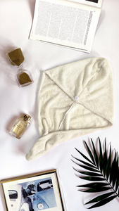 Turban 65 x 25 Microfiber Towel Aki Cream