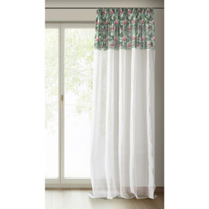 Botanic Tapestry Decorative Curtain 140 x 250 White