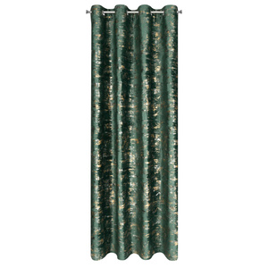 Curtain 140 x 250 Velvet Eyelets Tami Dark Green