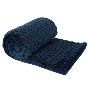Blanket 200 x 220 Microfiber Design Cindy6 Navy Blue